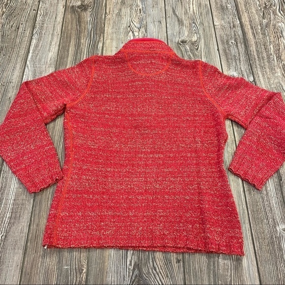 WOOLRICH large sweater Tanglewood quarter zip red new 3/4 pullover. - Picture 3 of 8